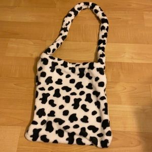 Cow print bag, velcro